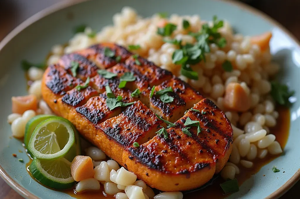 Manos de una persona sosteniendo un enchufe inteligente moderno, con una aplicación de móvil al lado que muestra gráficos de consumo