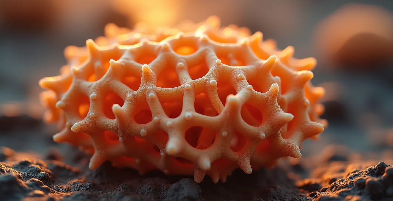 Ilustración macro de conexiones neuronales mostrando cambios estructurales por mindfulness